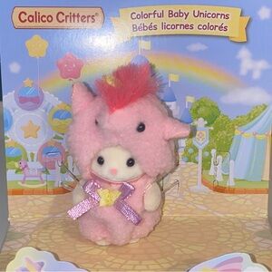 Calico Critters - Pink Unicorn - Colorful Baby Unicorns